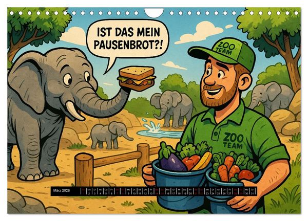 Produktbild: Tierischer Berufsalltag (Wandkalender 2026 DIN A4 quer), CALVENDO Monatskalender