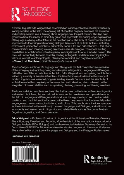 Produktbild: The Routledge Handbook of Language and Dialogue