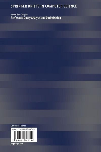 Produktbild: Preference Query Analysis and Optimization