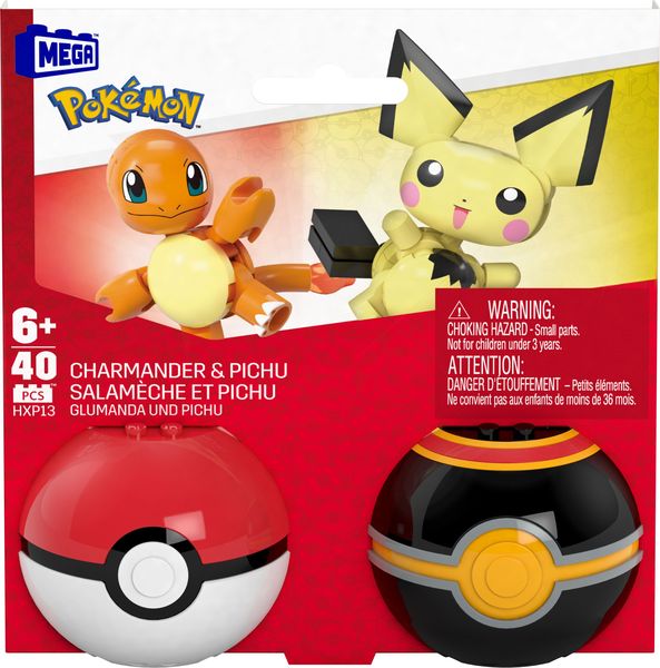 Mega - Pokemon Pokeball Collection - Charmander and Pichu