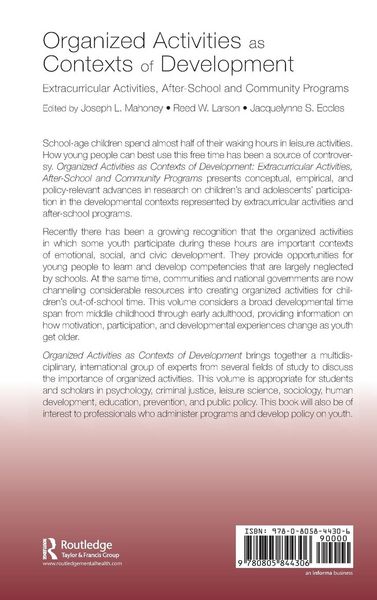 Produktbild: Organized Activities As Contexts of Development