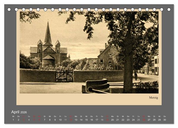 Produktbild: Saarland - vunn domols (frieher), Landkreis Merzig-Wadern (Tischkalender 2026 DIN A5 quer), CALVENDO Monatskalender