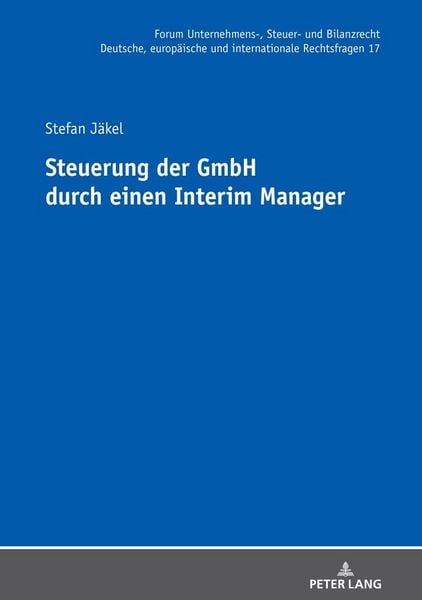 Produktbild: Steuerung der GmbH durch einen Interim Manager