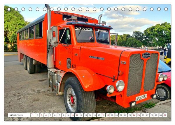 Produktbild: LKW-Busse - Made in Cuba (Tischkalender 2026 DIN A5 quer), CALVENDO Monatskalender