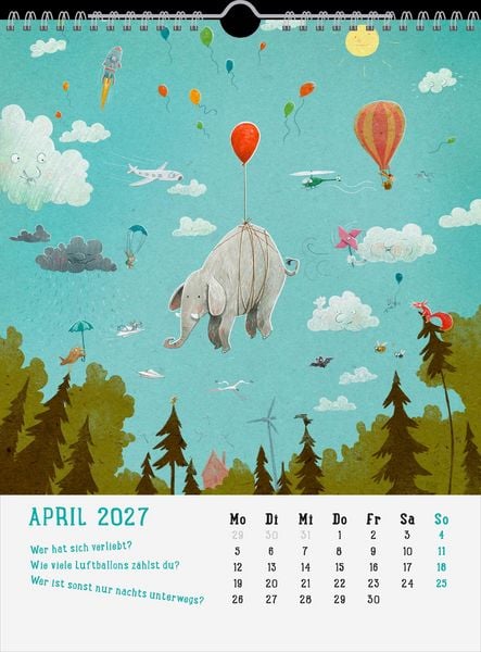 Produktbild: Wandkalender 2027: Mein Wimmel-Suchspa&szlig; Kinderkalender
