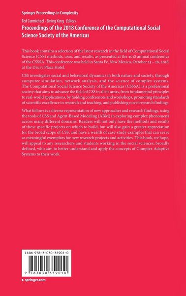 Produktbild: Proceedings of the 2018 Conference of the Computational Social Science Society of the Americas