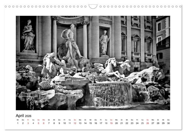 Produktbild: ROM Monochrom (Wandkalender 2026 DIN A3 quer), CALVENDO Monatskalender