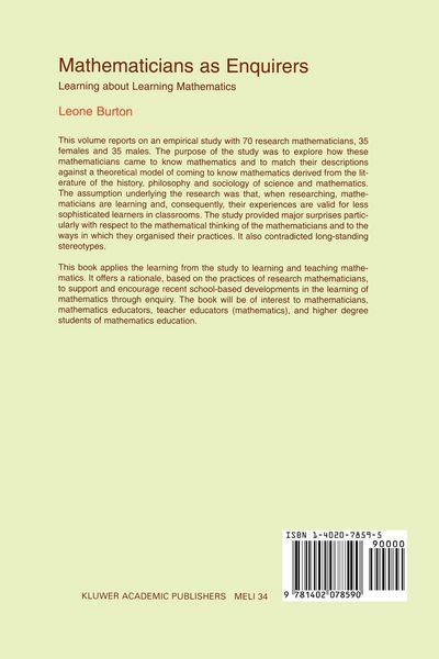 Produktbild: Mathematicians as Enquirers