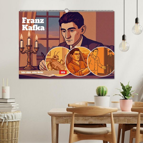 Produktbild: Franz Kafka (Wandkalender 2026 DIN A2 quer), CALVENDO Monatskalender