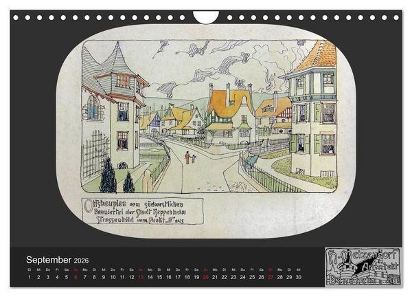 Produktbild: Lebensr&auml;ume um 1900 (Wandkalender 2026 DIN A4 quer), CALVENDO Monatskalender