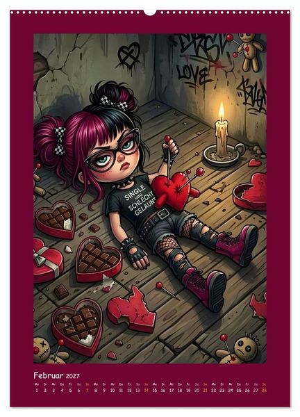 Produktbild: Fabulous Dolls - Gothic-G&ouml;res Abenteuer (Wandkalender 2027 DIN A2 hoch), CALVENDO Monatskalender