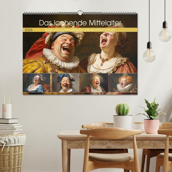 Produktbild: Das lachende Mittelalter. Spa&szlig; und Schenkelklopfer gab es schon immer! (Wandkalender 2026 DIN A2 quer), CALVENDO Monatskalender