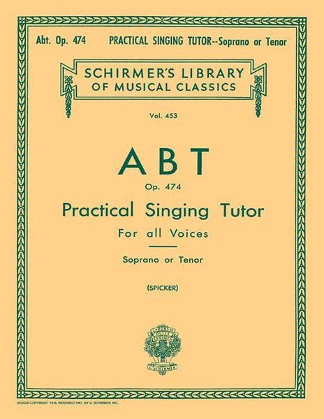 Produktbild: Practical Singing Tutor, Op. 474