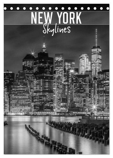 Produktbild: NEW YORK Skylines (Tischkalender 2026 DIN A5 hoch), CALVENDO Monatskalender