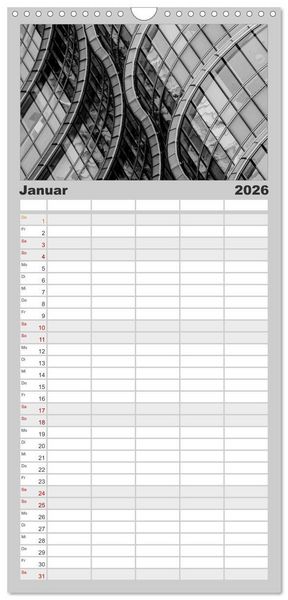 Produktbild: Familienplaner 2026 - Architektur - Fassaden im Detail 2026 mit 5 Spalten (Wandkalender, 21 x 45 cm) CALVENDO