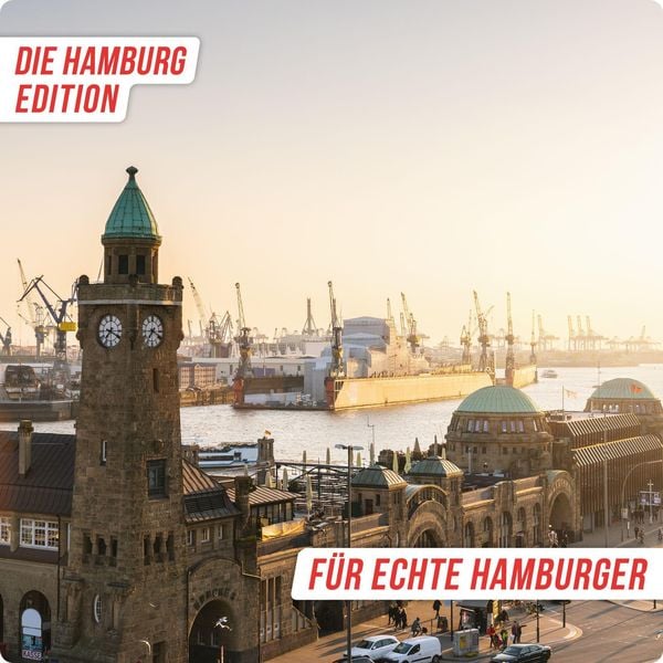 Denkriesen - Stadt Land Vollpfosten® - Hamburg Edition - "moin Moin." - A4