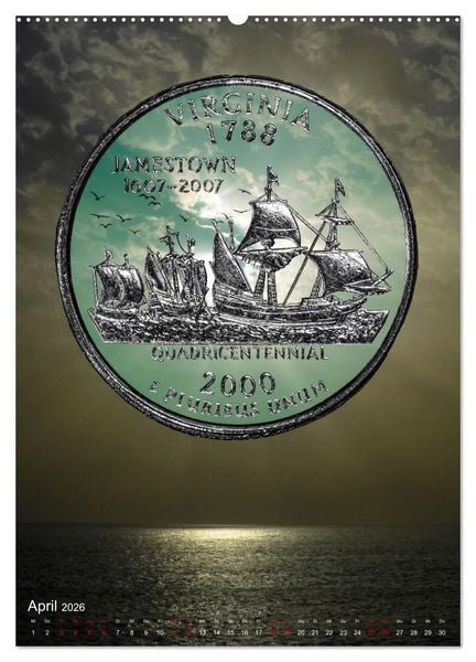 Produktbild: M&uuml;nzen - Geld aus aller Welt (Wandkalender 2026 DIN A2 hoch), CALVENDO Monatskalender