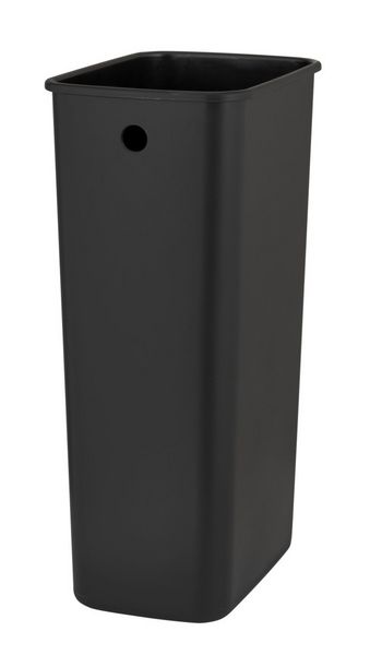 Produktbild: Treteimer Mod. Design 12 L, Easy-Close, Schwarz, mit herausnehmbarem Einsatz