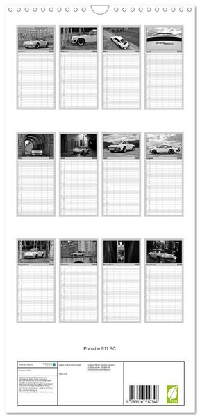 Produktbild: Familienplaner 2026 - Porsche 911 SC mit 5 Spalten (Wandkalender, 21 x 45 cm) CALVENDO