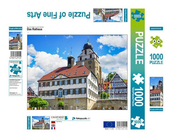 Produktbild: CALVENDO Puzzle Das Rathaus | 1000 Teile Lege-Gr&ouml;&szlig;e 64x48cm Foto-Puzzle f&uuml;r gl&uuml;ckliche Stunden