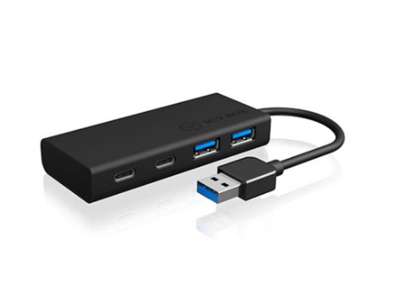 Produktbild: RAIDSONIC ICY BOX USB 3.0 HUB Type-A zu 2x Type-A USB Anschl&uuml;ssen