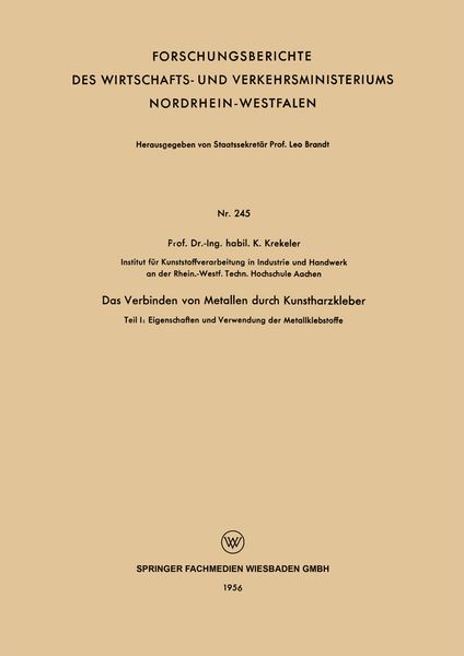 Produktbild: Das Verbinden von Metallen durch Kunstharzkleber