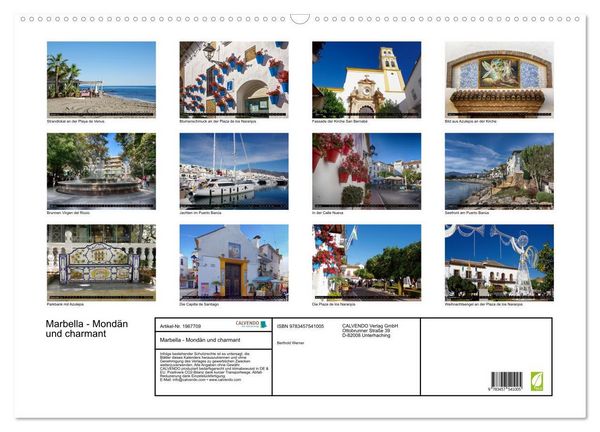 Produktbild: Marbella - Mond&auml;n und charmant (Wandkalender 2026 DIN A2 quer), CALVENDO Monatskalender