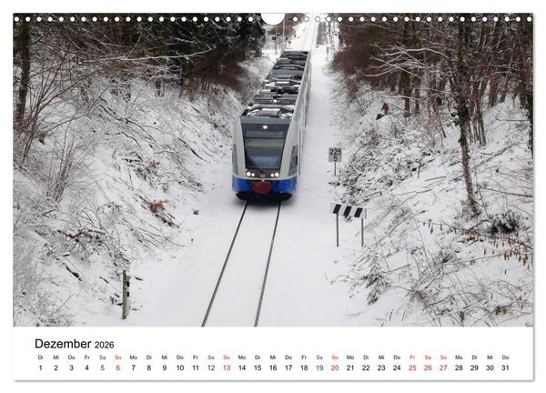 Produktbild: Eisenbahnen auf Usedom (Wandkalender 2026 DIN A3 quer), CALVENDO Monatskalender