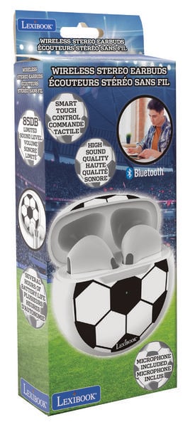 Produktbild: Fu&szlig;ball-Bluetooth-Kopfh&ouml;rer mit Ladecase