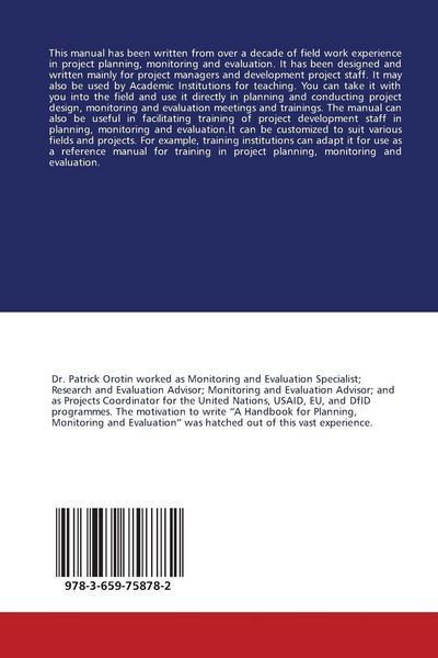 Produktbild: A Handbook for Planning, Monitoring and Evaluation