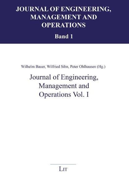 Produktbild: Journal of Engineering, Management and Operations Vol. I