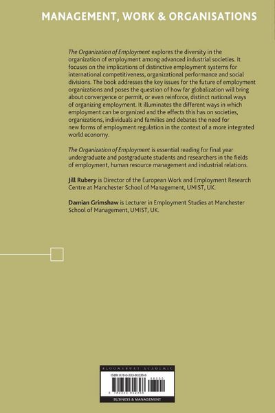 Produktbild: The Organisation of Employment