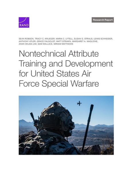 Produktbild: Nontechnical Attribute Training and Development for United States Air Force Special Warfare