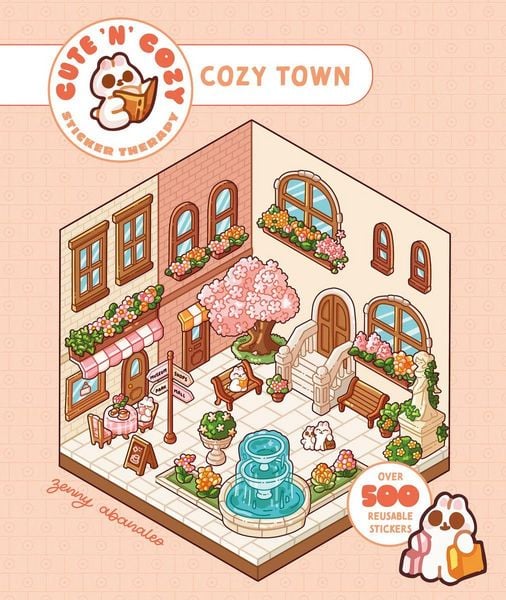 Cute 'n' Cozy Sticker Therapy: Cozy Town, Taschenbuch von Zenny Abanales, Thames & Hudson, 978-1-83776-128-9