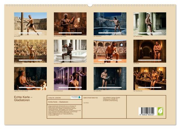 Produktbild: Echte Kerle &ndash; Gladiatoren (hochwertiger Premium Wandkalender 2027 DIN A2 quer), Kunstdruck in Hochglanz