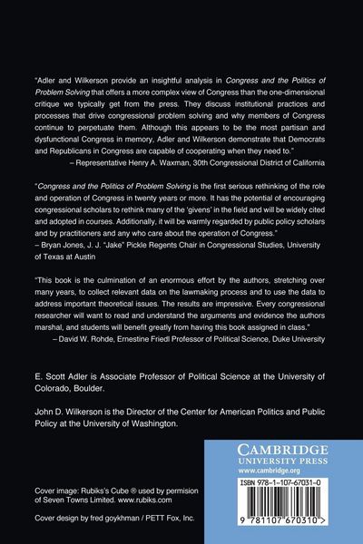 Produktbild: Congress and the Politics of Problem Solving