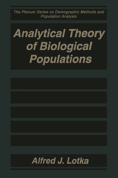Produktbild: Analytical Theory of Biological Populations