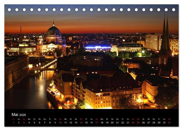 Produktbild: BERLIN ZUR BLAUEN STUNDE (Tischkalender 2026 DIN A5 quer), CALVENDO Monatskalender