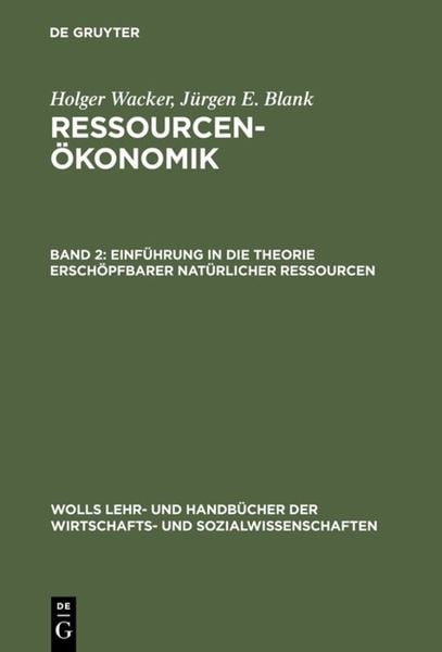Produktbild: Einf&uuml;hrung in die Theorie ersch&ouml;pfbarer nat&uuml;rlicher Ressourcen