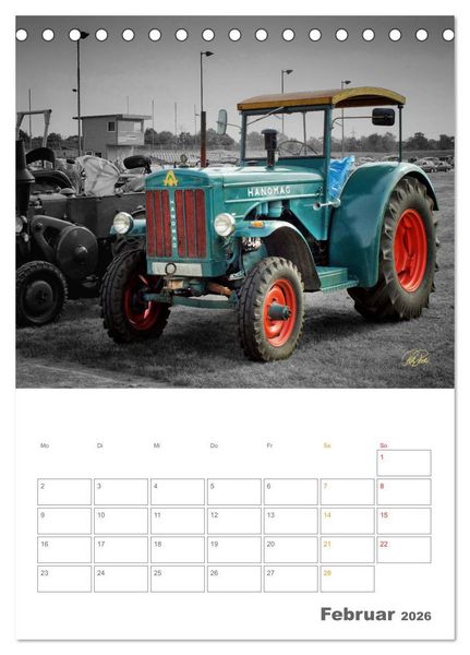 Produktbild: Oldtimer - Trecker Liebe (Tischkalender 2026 DIN A5 hoch), CALVENDO Monatskalender