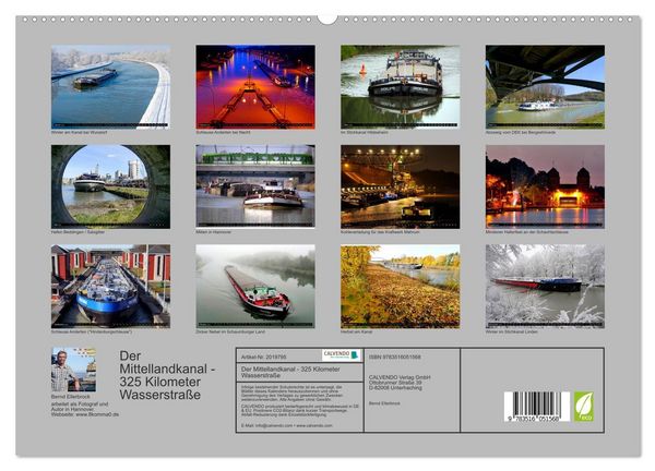 Produktbild: Der Mittellandkanal - 325 Kilometer Wasserstra&szlig;e (hochwertiger Premium Wandkalender 2026 DIN A2 quer), Kunstdruck in Hochglanz