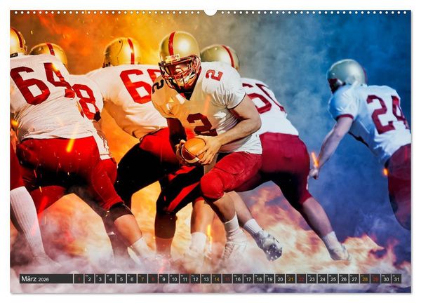 Produktbild: Faszination American Football (hochwertiger Premium Wandkalender 2026 DIN A2 quer), Kunstdruck in Hochglanz