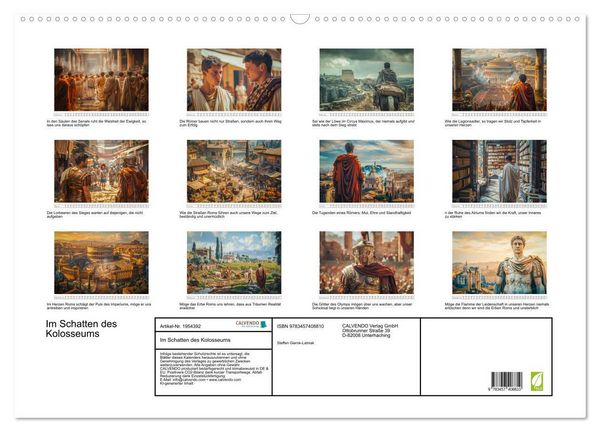 Produktbild: Im Schatten des Kolosseums (Wandkalender 2026 DIN A2 quer), CALVENDO Monatskalender
