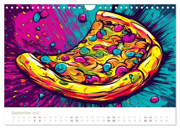 Produktbild: FAST FOOD KUNST (Wandkalender 2026 DIN A4 quer), CALVENDO Monatskalender