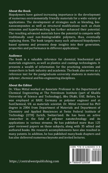 Produktbild: Biopolymers Based Advanced Materials