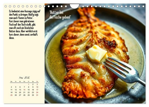 Produktbild: Illustrierte deutsche Redewendungen mit ihrer Bedeutung (Wandkalender 2026 DIN A4 quer), CALVENDO Monatskalender