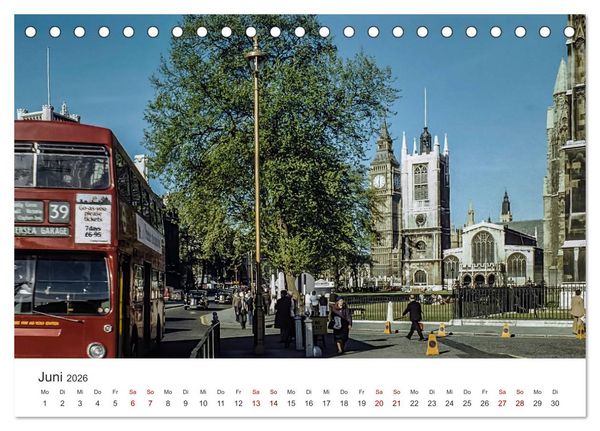 Produktbild: London - Vintage Views (Tischkalender 2026 DIN A5 quer), CALVENDO Monatskalender