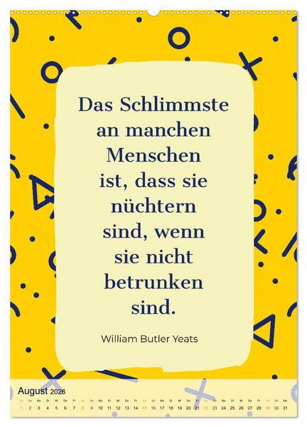 Produktbild: Dichter als Goethe - Der literarische Alkohol-Kalender (Wandkalender 2026 DIN A2 hoch), CALVENDO Monatskalender