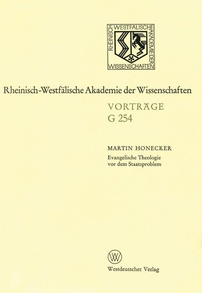 Produktbild: Evangelische Theologie vor dem Staatsproblem