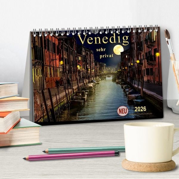 Produktbild: Venedig - sehr privat (Tischkalender 2026 DIN A5 quer), CALVENDO Monatskalender